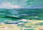 Joy Moore, Light and Wind on the Sea (2018), acrilico su tela, cm 70x50