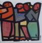 Xavier Hortala, Avanti populo 3, acrilico su tela, cm 19,5x19,5