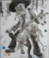 Frans Frengen, Passage (2016), fumagine e acrilico su tela, cm 50x60