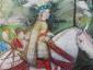 Alessio Gessati, Omaggio a Benozzo Gozzoli 1 (2016), tecnica mista su carta, cm 50x70 (part. b)