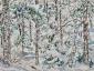 Catherine Perehudoff Fowler, The Magic of Winter (2022), acquerello su carta, cm 40,7x30,5