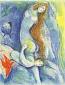 Marc Chagall, Then He Spent the Night with Her..., tav. III per Arabian Nights (1948), litografia d'après a tiratura limitata