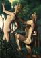 Anthony Gerald Binns, Apollo e Daphne II (1999), olio su tela, cm 50x70