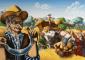 Anthony Gerald Binns, Gnome Harvest (La mietitura degli gnomi) (2000), olio su tela, cm 70x50