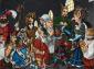 Anthony Gerald Binns, La Regina Elizagnometta Prima di Ignomilterra dà elemosine di Maundy il giovedì santo (2003), olio su tela, cm 80x60