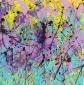 Joy Moore, Aquilegia diptych part b (2018), acrilico su tela, cm 40x40