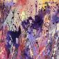Joy Moore, Red Iris Diptych part a (2018), acrilico su tela, cm 40x40