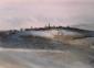 Paesaggio invernale - Langa, acquerello, cm 45x32