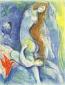 Marc Chagall, 03. Then he spent the night with her..., litografia d'aprs a colori per Arabian Nights