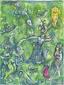 Marc Chagall, 09. Abdullah discovered before him..., litografia d'aprs a colori per Arabian Nights