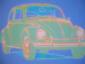 Andy Warhol (after), Volkswagen Beetle 1960. Variante 12 di 32, stampa a colori su carta lucida, tiratura limitata (1000 es.), cm 28x18. Rif. Art 18 Basel 1987