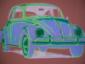 Andy Warhol (after), Volkswagen Beetle 1960. Variante 24 di 32, stampa a colori su carta lucida, tiratura limitata (1000 es.) cm 28x18. Rif. Art 18 Basel 1987