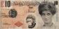 Banksy (after), Di Face Tenner (2004), cm 14,3x7,6 d