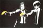 Banksy (after), PulpFiction (2004), litografia a colori, tiratura limitata (ed. 500 es.), numerata a matita, firma non autografa, timbro a secco dell'editore, cm 50x35