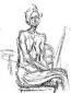 Alberto Giacometti, Seated nude (1961), litografia originale, mm 280x380, euro 250