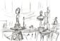 Alberto Giacometti, The atelier (1961), litografia originale, mm 560x380, euro 450
