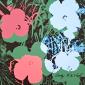 Andy Warhol (after), Flowers (1967), litografia a colori, tiratura limitata (ed. 500 es.), numerata a matita, firmata in lastra, timbro a secco CMOA, cm 50x50 c