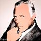 Andy Warhol (after), Giorgio Armani (ca. 1981), litografia a colori, tiratura limitata (ed. 500 es.), numerata a matita, firmata in lastra, timbro a secco CMOA, cm 50x50