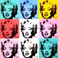 Andy Warhol (after), Marilyn Monroe litografia a colori, tiratura limitata (ed. 500 es.), numerata a matita, firmata in lastra, timbro a secco CMOA, cm 50x50 c