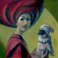 Mio figlio (2009), tecnica mista su cartoncino, cm 20x20
