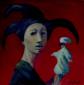 Oggi mi sento bellissimo (2009), tecnica mista su cartoncino, cm 20x20