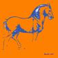 Angela Policastro, Il cavallo di Leonardo 2 (2024), scatola luminosa retroilluminata a LED, serigrafia su policarbonato, cm 60x60