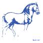 Angela Policastro, Il cavallo di Leonardo 3 (2024), scatola luminosa retroilluminata a LED, serigrafia su policarbonato, cm 60x60