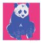 Angela Policastro, Il panda di Warhol 2 (2024), scatola luminosa retroilluminata a LED, serigrafia su policarbonato, cm 60x60