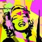 Gioia Aloisi e Monica Gorini, Marilyn 1 (2012), tecnica mista su tela, cm 50x50
