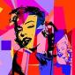 Gioia Aloisi e Monica Gorini, Marilyn 2 (2012), tecnica mista su tela, cm 50x50