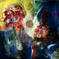 Weronika Psotta, Flower garden (2012), olio su tela, cm 50x50