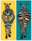 Verena Riefe, Zebras (2008), tecnica mista su alluminio, cm 65x168,5x5