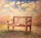 Fiore Cagnetti, Attesa...il cielo sopra (2008), olio su carta di cotone applicata su tela, cm 60x55