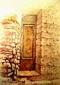 Fiore Cagnetti, Ho bussato alla tua porta (2007), olio su carta di cotone applicata su tela, cm 50x70