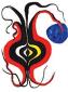 Alexander Calder, Ampoule (1966), litografia originale a colori, mm 270x350