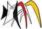 Alexander Calder, Tamanoir jaune (1963), litografia originale a colori, mm 535x366