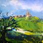 Joy Moore, Cocconato invernale (2008), olio su tela, cm 25x25