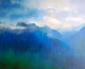 Joy Moore, Valle Chisone 2 (2008), tecnica mista su tela, cm 120x100