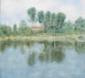 Gian Pietro Farina, Riflessi sul Po, San Mauro (2002) (part.), acquerello, cm 40x60