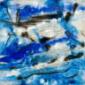 Manuela Nicolini, Mare dentro (2009), tecnica mista su MDF, cm 50x50