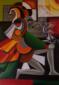 GUIKNI, El cantor (2010), olio su tela, cm 50x70