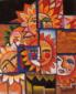GUIKNI, Girasole (2009), tecnica mista su tela, cm 50x60