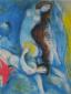 Marc Chagall, Then he spent the night with her..., litografia a colori per Arabian Nights