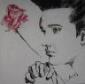 Simone Ari, Elvis Presley 1 (2009), acrilico su tela, cm 30x30