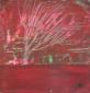 Luigia Cuttin, Albero rosso (2010), acrilico su faesite, cm 14x14