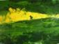 Luigia Cuttin, Nel verde (2010), acrilico su tela, cm 100x70