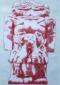 Sezione 2. Marco Marcarelli, Rivisitazioni 160811. Coatlicue, Mexico antico (2011), penna biro su cartoncino, cm 50x70