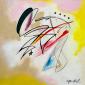 Yara Buyda, Senza titolo (2010), tecnica mista su tela, cm 60x60 e