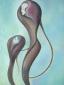 Agnese Cabano, Fate acquatiche (2012), olio su tela, cm 30x40