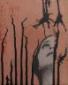 Christian Dorey, Pink Lady, tecnica mista su tela, cm 15x20